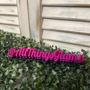 Custom 3D-Printed Nameplate & Social Media Handle Sign